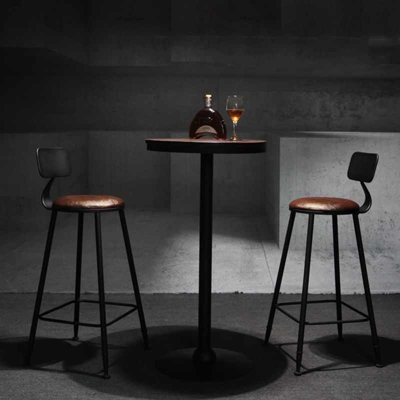 Industrial 1/3/4/5 Pieces Solid Wood Bar Table Set Fixed Table Counter Table Clearhalo 'Bar Furniture' 'furn' 'furn_home_bar_bar_sets' 'Furniture' 'Home Bars & Bar Sets' 'home_bar_bar_sets' 'Kitchen & Dining Furniture' 1200x1200_2e9de06c-8eba-4a33-9846-3fe374208698