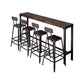 Industrial Rectangle Bar Table Set 1/5 Pieces Solid Wood Counter Table for Indoor Clearhalo 'Bar Furniture' 'furn' 'furn_home_bar_bar_sets' 'Furniture' 'Home Bars & Bar Sets' 'home_bar_bar_sets' 'Kitchen & Dining Furniture' 1200x1200_2e9f20fa-2a32-43cf-820e-7b031d5f3bdf