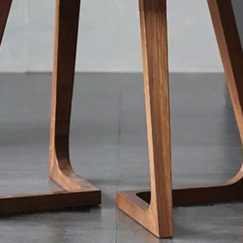 Round Brown Base Dining Table Modern Wood Table for Dining Room Clearhalo 'Dining Tables & Seating' 'Dining Tables' 'dining_table' 'furn' 'furn_dining_table' 'Furniture' 'Kitchen & Dining Furniture' 1200x1200_2e9f87d1-ded0-405f-9bd6-87796f7fb339