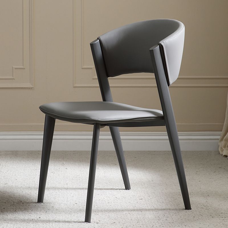 工業用サイドチェアメタルオープンバックダイニングルームのダイニングルームの椅子