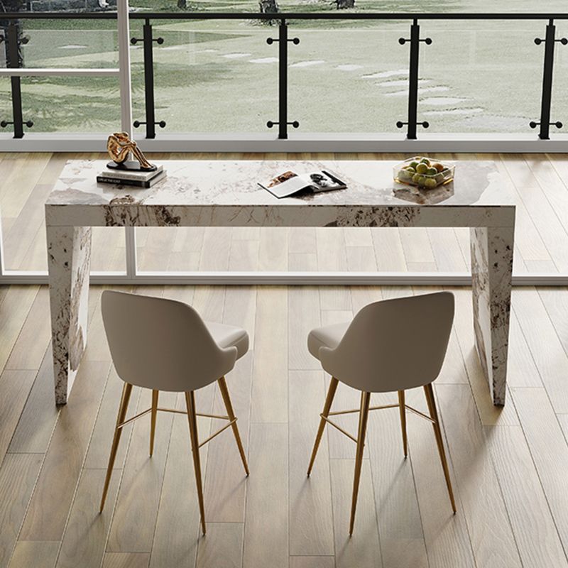 Modern Style Rectangle Bar Table Stone Fixed Bistro Bar Desk for Living Room Clearhalo 'Bar Furniture' 'Bar Tables' 'bar_tables' 'furn' 'furn_bar_tables' 'Furniture' 'Kitchen & Dining Furniture' 1200x1200_2ea224f9-0e72-4c7b-9112-bc5808bcfec9