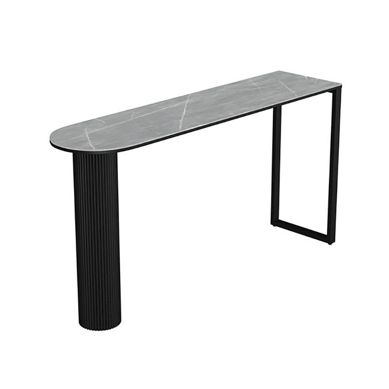 Nordic Glam Style Bar Table Stone and Metal Pub Table- 42"H X 16"W Clearhalo 'Bar Furniture' 'Bar Tables' 'bar_tables' 'furn' 'furn_bar_tables' 'Furniture' 'furniture_bar_tables' 'Kitchen & Dining Furniture' 'kitchen&dining_furn' 'kitchen' 1200x1200_2ea414ff-4850-4df0-b3e3-ce3cf752f449