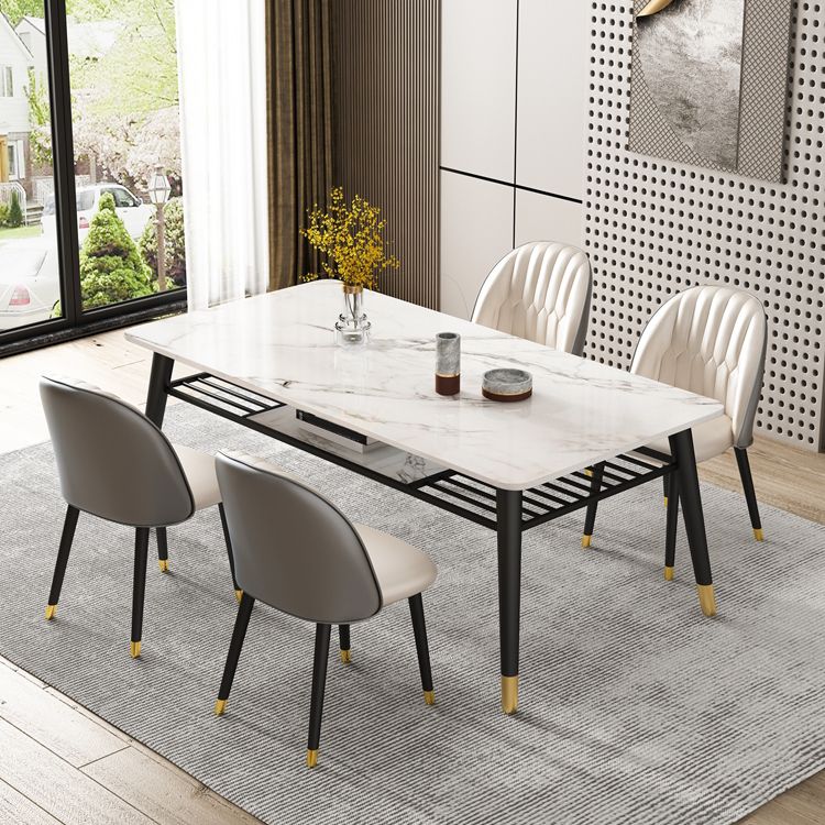 Modern Sintered Stone Top Standard Dining Table Rectangle Shape Dining Table for Kitchen Clearhalo ' dining_table' 'Dining Tables & Seating' 'Dining Tables' 'furn' 'furn_dining_table' 'Furniture' 'furniture_dining_table' 'Kitchen & Dining Furniture' 'kitchen&dining_furn' 'kitchen' 'kitchen_dining_table' 1200x1200_2ea4503f-5642-486a-ab56-7634668fee5c