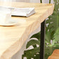 Table à manger du bar en bois en pin table de bar de luxe traditionnelle avec base de traîneau