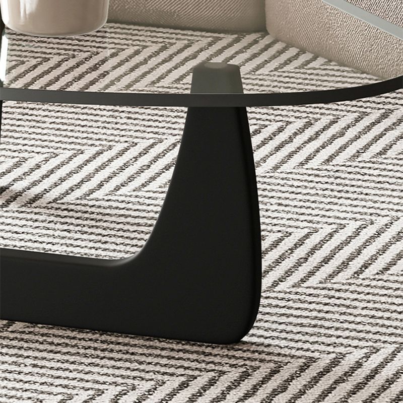 Round Clear Glass Coffee Table Abstract 1 Single Cocktail Table Clearhalo 'Coffee & Accent Tables' 'Coffee Tables' 'coffee_tables' 'Furniture' 'furniture_coffee_tables' 'Living Room Furniture' 1200x1200_2ea56e23-d475-4a01-90f6-4e7a0d1a8eb7