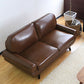 Sewn Pillow Back Sofa Modernism Faux Leather Pillow Top Arm Sofa