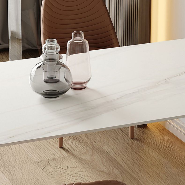 White Stone Top Dining Table Modern Dining Table with Sled Base Clearhalo ' dining_table' 'Dining Tables & Seating' 'Dining Tables' 'furn' 'furn_dining_table' 'Furniture' 'furniture_dining_table' 'Kitchen & Dining Furniture' 'kitchen&dining_furn' 'kitchen' 'kitchen_dining_table' 1200x1200_2ea5c986-5c65-4f65-9c36-b9ad5e23ca5b