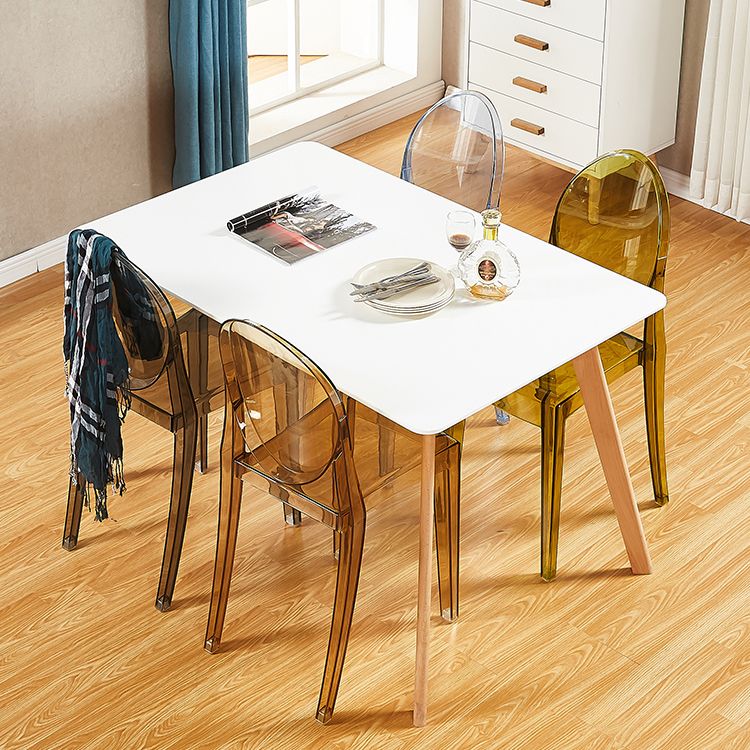 Scandinavian Style Dining Side Chair Open Back Plastic Dining Armless Chairs (Set of 4) Clearhalo ' kitchen&dining_furn' 'Dining Chairs' 'Dining Tables & Seating' 'dining_chair' 'furn' 'furn_dining_chair' 'Furniture' 'furniture_dining_chair' 'Kitchen & Dining Furniture' 'kitchen' 1200x1200_2ea75f40-ed00-4bb1-9a57-0e79b5c75162