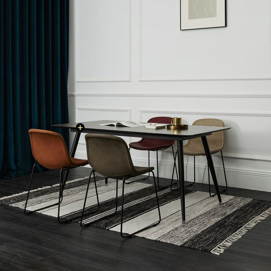 Modern Metal Dining Room Chairs PU Leather Dining Armless Chairs for Home Use Clearhalo ' kitchen&dining_furn' 'Dining Chairs' 'Dining Tables & Seating' 'dining_chair' 'furn' 'furn_dining_chair' 'Furniture' 'furniture_dining_chair' 'Kitchen & Dining Furniture' 'kitchen' 1200x1200_2ea92d6b-ee6d-471c-8941-d748a35f84ee