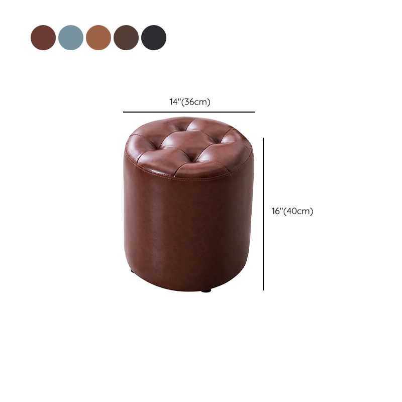 Modern Leather Pouf Water Resistant Round Pouf for Living Room Clearhalo 'furn' 'furn_ottomans_poufs' 'Furniture' 'Living Room Furniture' 'Ottomans & Poufs' 'ottomans_poufs' 1200x1200_2ea9fc33-2b5c-429a-8ef8-26a1389c68f8