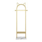 Metal Hall Stand, Hall Tree with Storage Shelf & Hanging Rail, Gold and Black Clearhalo 'Entry & Mudroom Furniture' 'furn' 'furn_hall_tree_coat_racks' 'Furniture' 'Hall Trees & Coat Racks' 'hall_tree_coat_racks' 1200x1200_2eab2343-dbff-43f6-a9db-19fe6ee48fe5