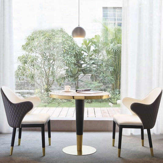 Glam Style Sintered Stone Dining Set 1/2/3/4/5 Pieces Dining Set for Dining Areas Clearhalo 'Dining Room Sets' 'Dining Tables & Seating' 'dining_room_set' 'furn' 'furn_dining_room_set' 'Furniture' 'furniture_dining_room_set' 'Kitchen & Dining Furniture' 1200x1200_2eabd724-982e-42a7-83de-591e5fdd0098