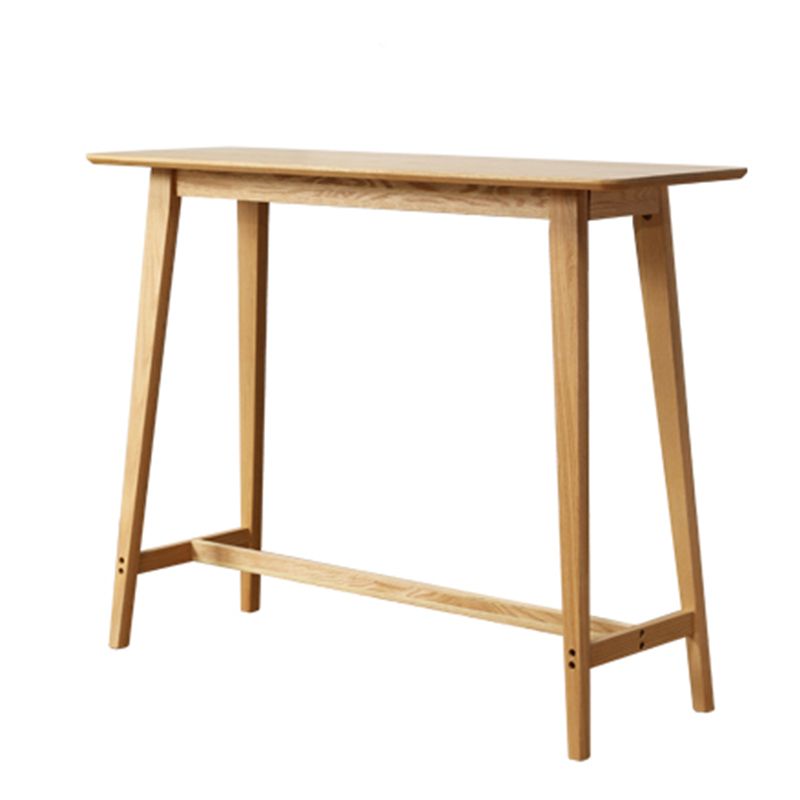 Juego de mesa de bar rectangular Glam, mesa de bar de madera maciza de roble de 1/2/3 piezas y taburetes en color natural