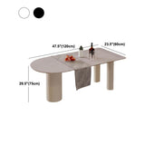 Contemporary Style Dining Table Stone 3-foot Dining Site Table for Home Clearhalo 'Dining Tables & Seating' 'Dining Tables' 'dining_table' 'furn' 'furn_dining_table' 'Furniture' 'Kitchen & Dining Furniture' 1200x1200_2eaf929b-c6f4-47db-997a-9db3d27eda02