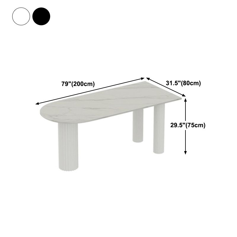 Sintered Stone Top Freeform Table for Restaurant Modern Dining Table with 3 Legs Clearhalo ' dining_table' 'Dining Tables & Seating' 'Dining Tables' 'furn' 'furn_dining_table' 'Furniture' 'furniture_dining_table' 'Kitchen & Dining Furniture' 'kitchen&dining_furn' 'kitchen' 'kitchen_dining_table' 1200x1200_2eb1a701-a617-458e-a619-6cda83e923d5