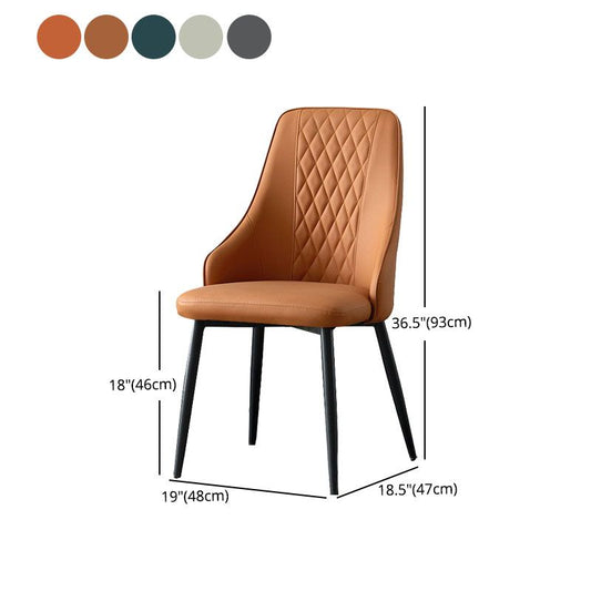 Modern Dining Parsons Chair Armless Chair with Metal Legs for Kitchen Clearhalo 'Dining Chairs' 'Dining Tables & Seating' 'dining_chair' 'furn' 'furn_dining_chair' 'Furniture' 'furniture_dining_chair' 'Kitchen & Dining Furniture' 1200x1200_2eb29233-3f15-48c8-b584-5cd24b6160d5
