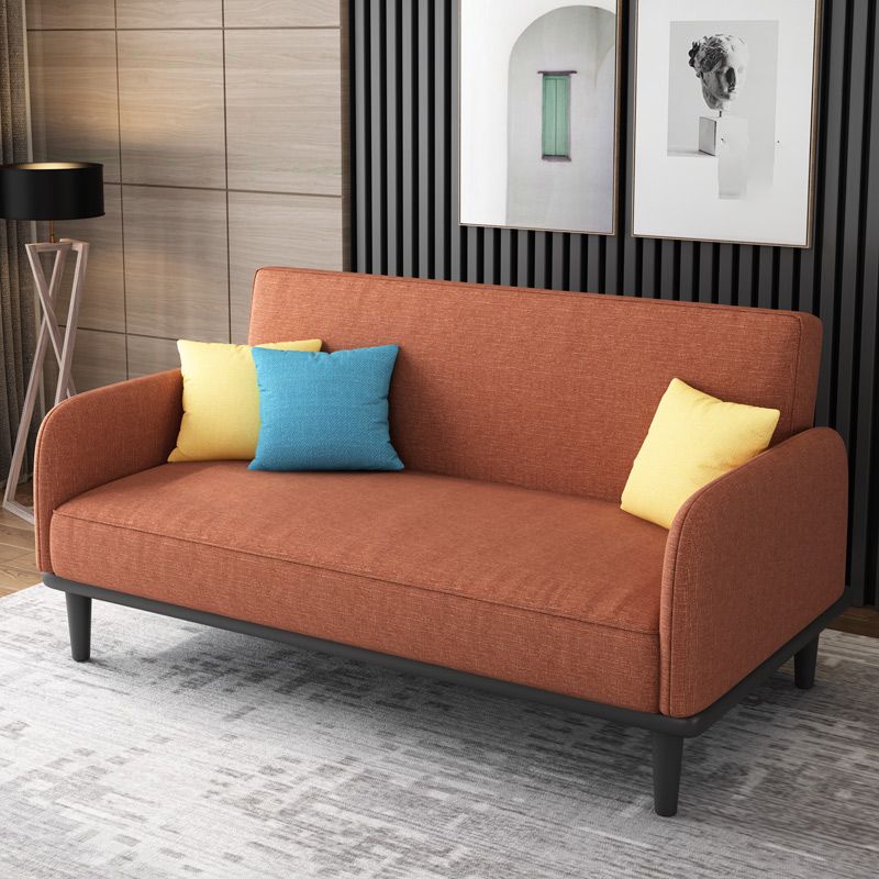 31.5" H Contemporary Cotton Blend Square Arm Convertible Sofa Clearhalo 'furn' 'furn_sofas' 'Furniture' 'Living Room Furniture' 'Sofa' 'sofas' 1200x1200_2eb36431-0bb3-459f-aecc-da93b8d0f594
