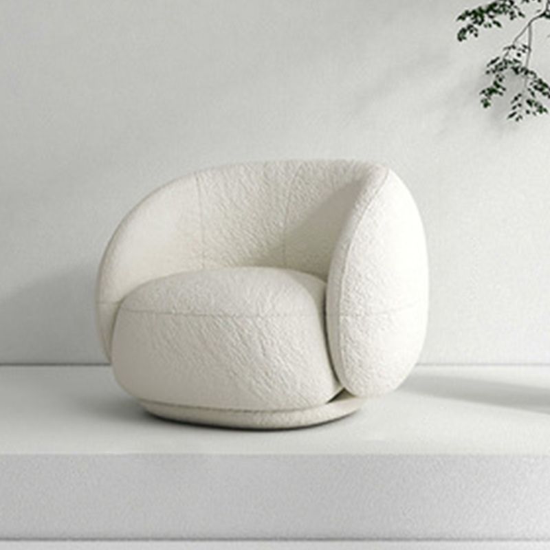Contemporary Curved Wool Sofa Sloped Armed Sofa in White of 27.56" H Clearhalo 'furn' 'furn_sofas' 'Furniture' 'Living Room Furniture' 'Sofa' 'sofas' 1200x1200_2eb4e42a-6031-4fe0-bd83-daba07f887c7