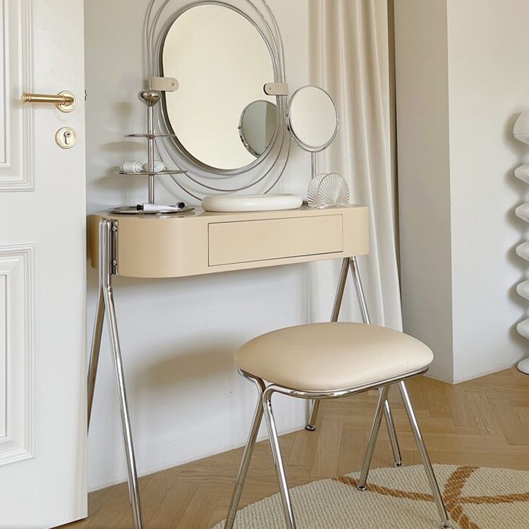 Eigentijdse houten ijdelheid kleedtafel slaapkamer make -up ijdelheid bureau met lade