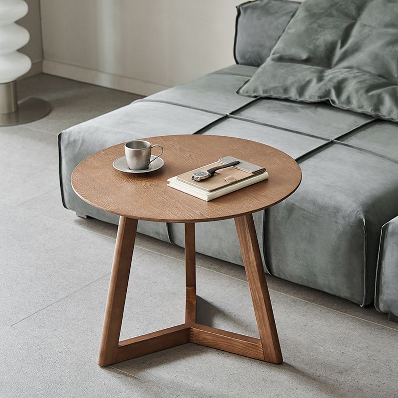 Tableau latérale rond en bois massif en bois massif scandinave 19,6 pouces