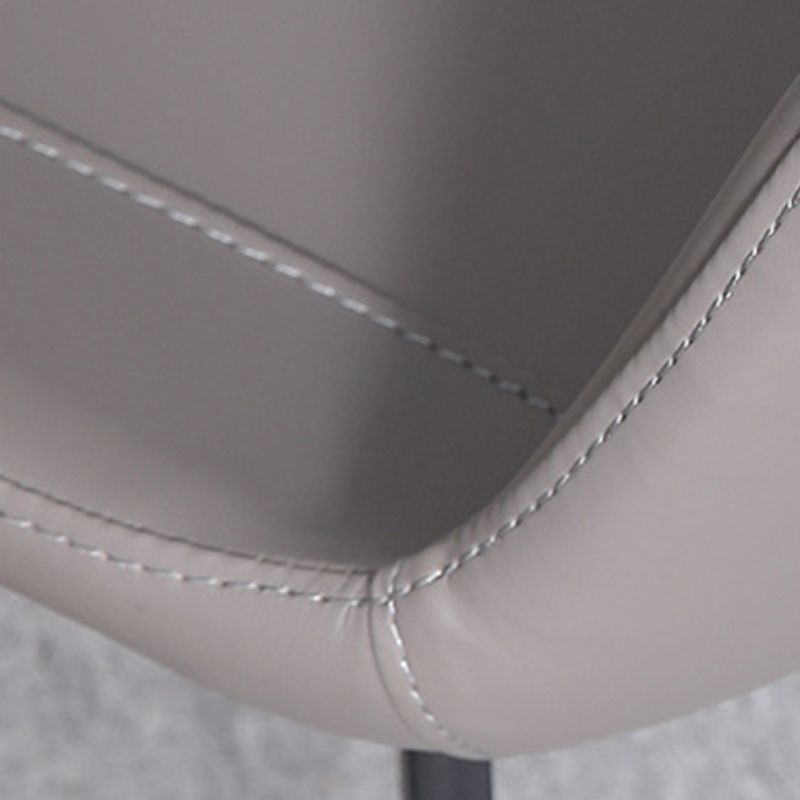 Metal Industrial Dining Chair with Black Legs Metallic Finish Solid Back Side Chair Clearhalo 'Dining Chairs' 'Dining Tables & Seating' 'dining_chair' 'furn' 'furn_dining_chair' 'Furniture' 'furniture_dining_chair' 'Kitchen & Dining Furniture' 1200x1200_2eb76e07-da80-4905-88dc-dccf8ca2a4d0