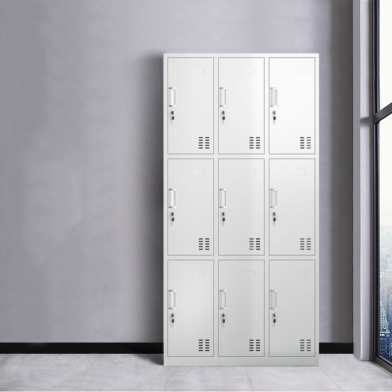 Metal Wardrobe Cabinet Contemporary Hinged Wardrobe Armoire for Bedroom Clearhalo 'Armoires & Wardrobes' 'armoires_wardrobes' 'Bedroom Furniture' 'furn' 'furn_armoires_wardrobes' 'Furniture' 1200x1200_2eb79b93-916b-4753-bece-a3aacd13099a