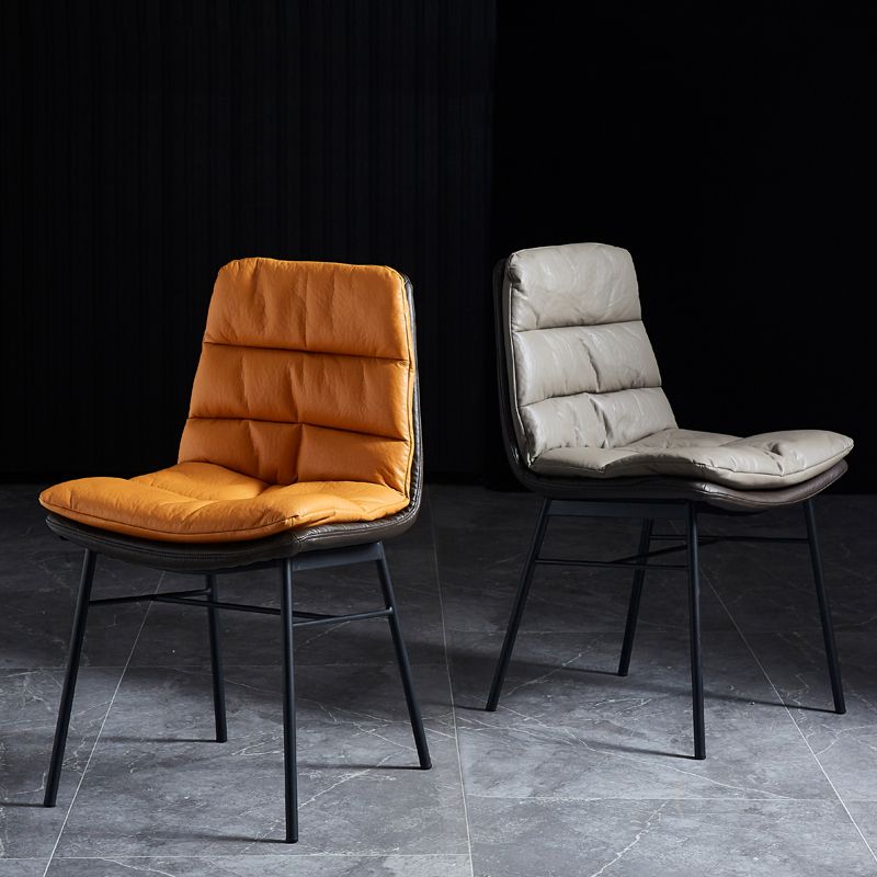 Contemporary Style Dining Metal Chairs Dining Armless Side Chairs for Kitchen Clearhalo ' kitchen&dining_furn' 'Dining Chairs' 'Dining Tables & Seating' 'dining_chair' 'furn' 'furn_dining_chair' 'Furniture' 'furniture_dining_chair' 'Kitchen & Dining Furniture' 'kitchen' 1200x1200_2eb82579-be53-4728-a38c-4b2aad7f249f