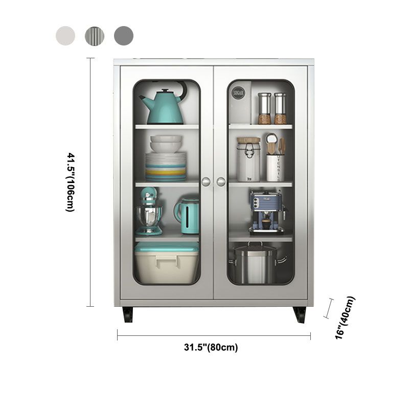 Modern Style Sideboard Metal Sideboard with Door for Kitchen Use Clearhalo 'buffet_sideboard' 'Buffets & Sideboards' 'furn' 'furn_buffet_sideboard' 'Furniture' 'Kitchen & Dining Furniture' 1200x1200_2eb87cfc-b9c9-4ef8-9149-0b15ccf7827c