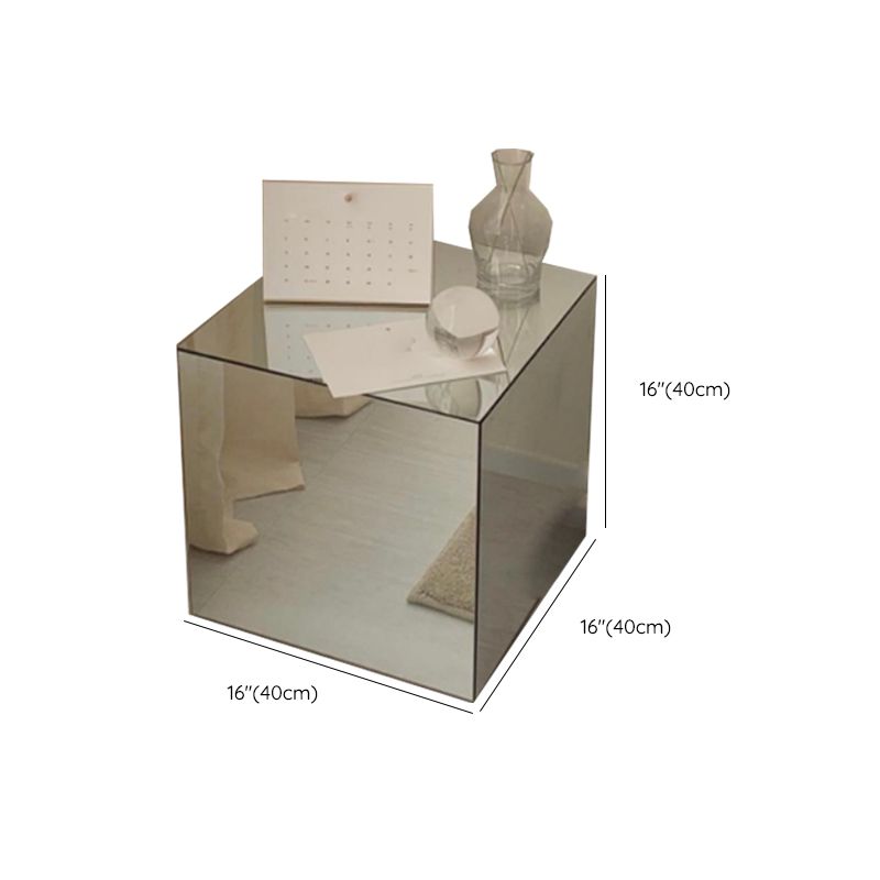グラムアクセントサイドテーブルアクリル長方形のリビングルームソファサイドアクセントテーブル