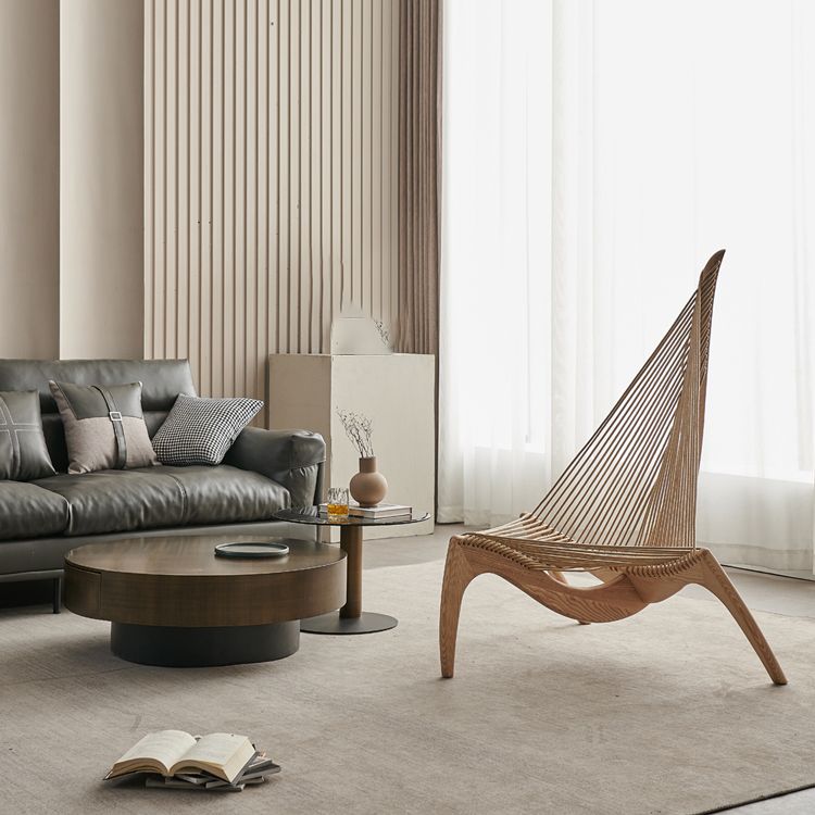 Modern Style Side Chair Solid Wood High Back Side Chair for Dining Room