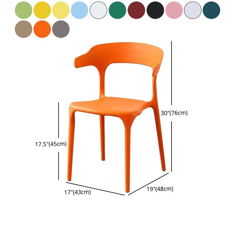 Modern Style Stackable Chairs Dining Armless Open Back Chair with Plastic Legs for Kitchen Clearhalo ' kitchen&dining_furn' 'Dining Chairs' 'Dining Tables & Seating' 'dining_chair' 'furn' 'furn_dining_chair' 'Furniture' 'furniture_dining_chair' 'Kitchen & Dining Furniture' 'kitchen' 1200x1200_2ebc238b-56f0-4b22-bbee-5d52c6a62cbc