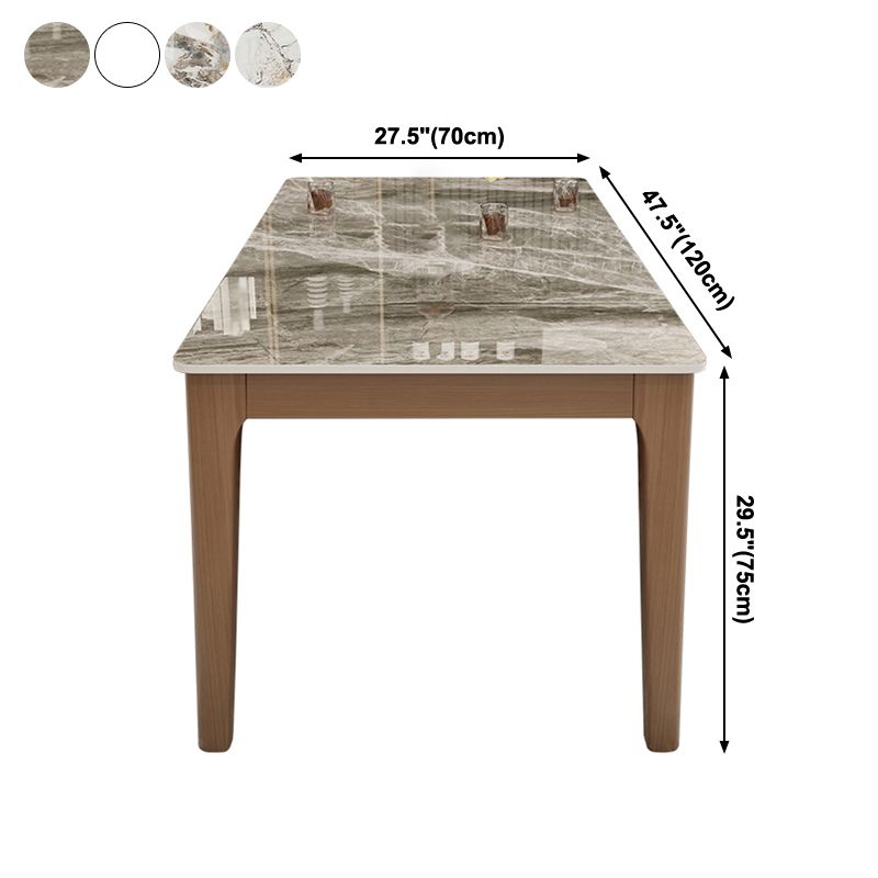 Rectangle Dining Site Table Midcentury Style Stone Dinner Room Kitchen Table Clearhalo ' dining_table' 'Dining Tables & Seating' 'Dining Tables' 'furn' 'furn_dining_table' 'Furniture' 'furniture_dining_table' 'Kitchen & Dining Furniture' 'kitchen&dining_furn' 'kitchen' 'kitchen_dining_table' 1200x1200_2ebce847-b633-45f5-ae33-ade87fa65223