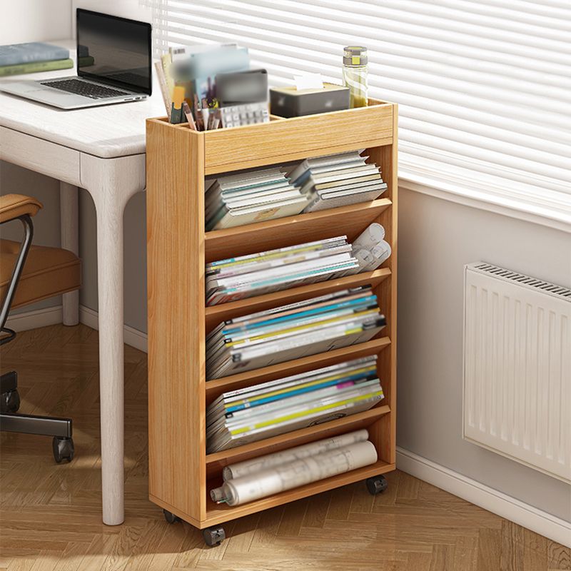 Wood Standard Bookcase Contemporary Style Closed Back Book Shelf Clearhalo 'Bookcases' 'furn' 'furn_bookcases' 'Furniture' 'furniture_bookcases' 'kitchen' 'kitchen_bookcases' 'Living Room Furniture' 'Office Furniture' 1200x1200_2ebdda80-5801-4dab-b7ef-f6b210da62cf
