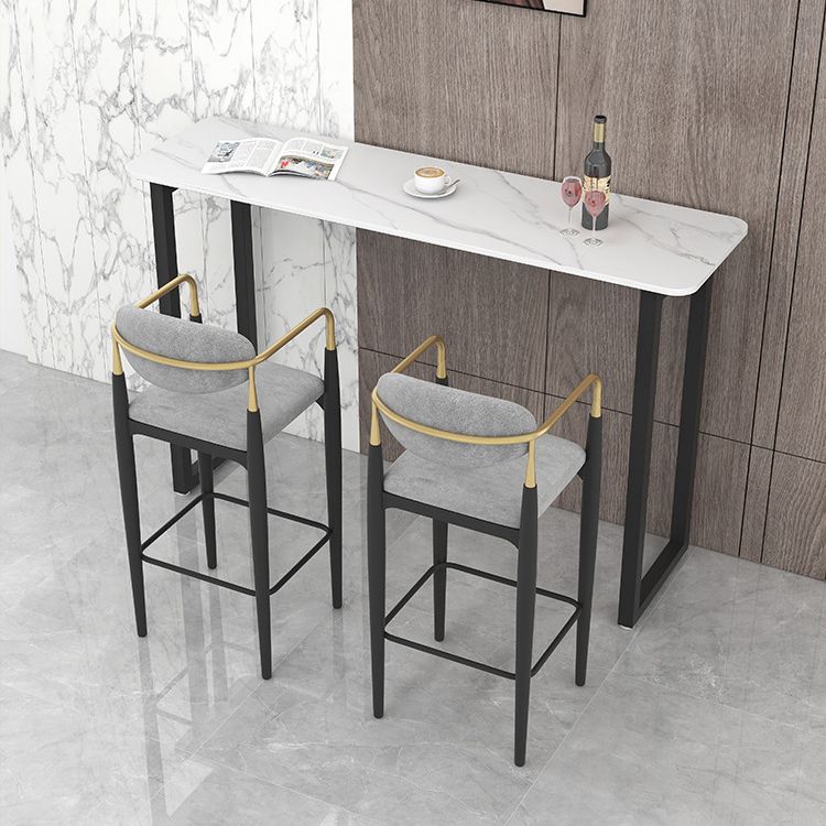 Rectangle Pub Table Contemporary Style Bar Table for Small Places
