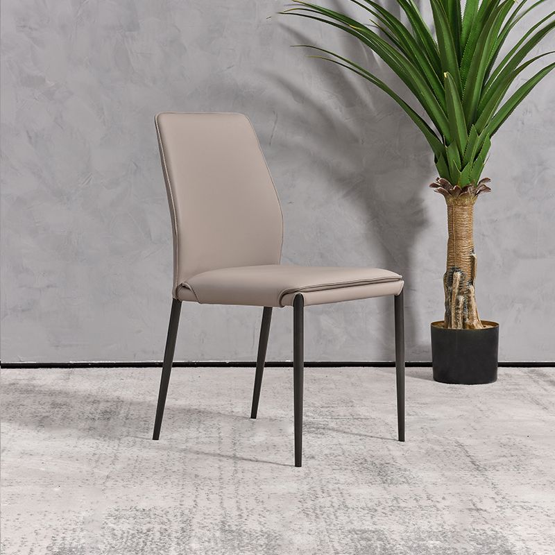 Faux Leather Parsons Dining Chair Dining Room Upholstered Chair Clearhalo 'Dining Chairs' 'Dining Tables & Seating' 'dining_chair' 'furn' 'furn_dining_chair' 'Furniture' 'Kitchen & Dining Furniture' 1200x1200_2ebe5a2a-0a71-4303-a360-812a513acbcd