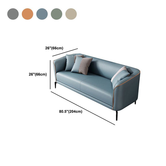 Faux Ledersofa Smoking -Arm -Sofa 25,98 "hoch für Wohnung, fleckresistent