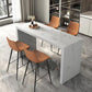 Faux Marble Counter Height Table Contemporary Pub Height Dining Table Clearhalo 'Bar Furniture' 'Bar Tables' 'bar_tables' 'furn' 'furn_bar_tables' 'Furniture' 'Kitchen & Dining Furniture' 1200x1200_2ec1da33-b31a-4286-bb50-c73aeae17e59