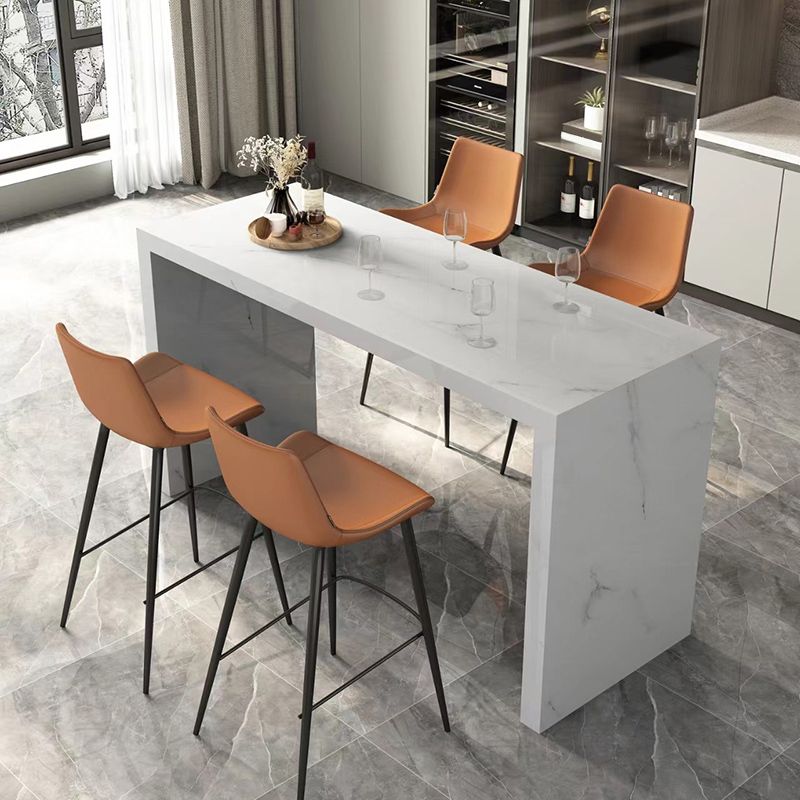 Faux Marble Counter Height Table Contemporary Pub Height Dining Table Clearhalo 'Bar Furniture' 'Bar Tables' 'bar_tables' 'furn' 'furn_bar_tables' 'Furniture' 'Kitchen & Dining Furniture' 1200x1200_2ec1da33-b31a-4286-bb50-c73aeae17e59