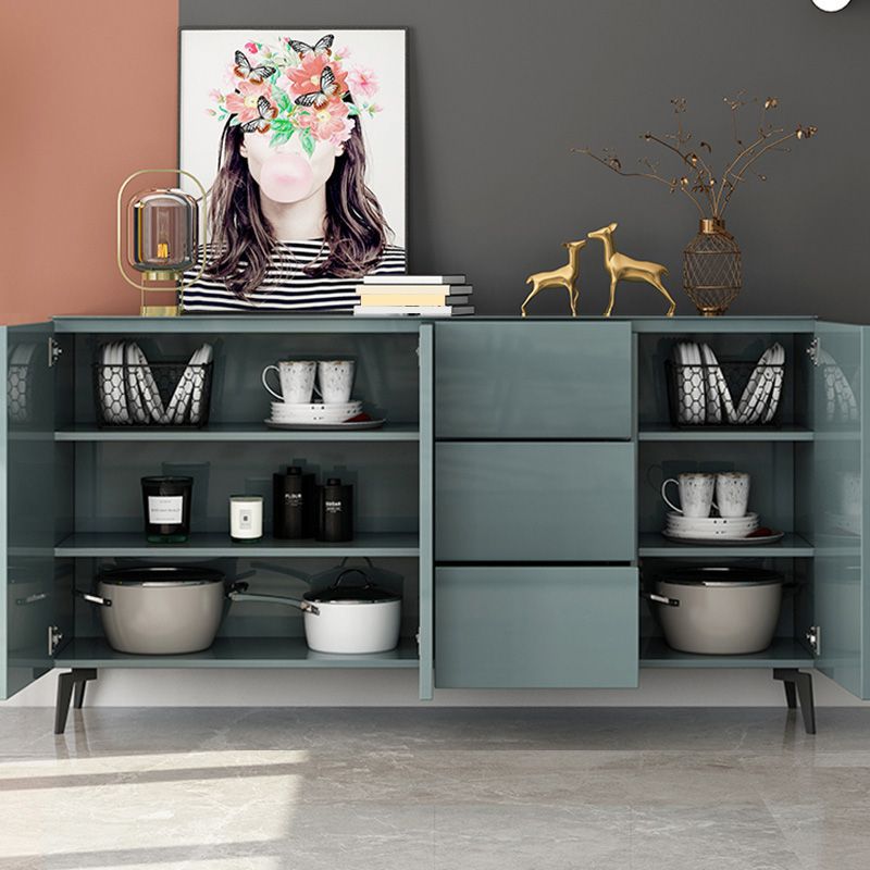 Contemporary Accent Cabinet Square Side Cabinet With Glass Top Clearhalo 'Cabinets & Chests' 'cabinets_chests' 'furn' 'furn_cabinets_chests' 'Furniture' 'Living Room Furniture' 1200x1200_2ec6a65a-934a-4347-a257-0caea12494ec