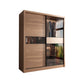 Brown Wardrobe Closet Engineered Wood Storage Cabinet for Bedroom