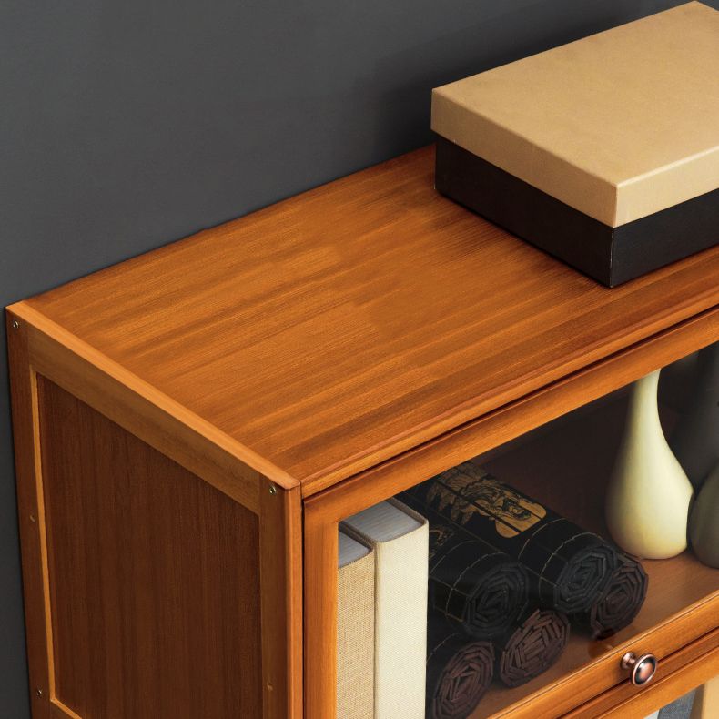 Modern Brown Book Shelf Bamboo Bedroom Shelf Bookcase with Cabinets Clearhalo 'Bookcases' 'furn' 'furn_bookcases' 'Furniture' 'Office Furniture' 1200x1200_2ecb6837-26fe-46b4-874e-77c395bb9d45