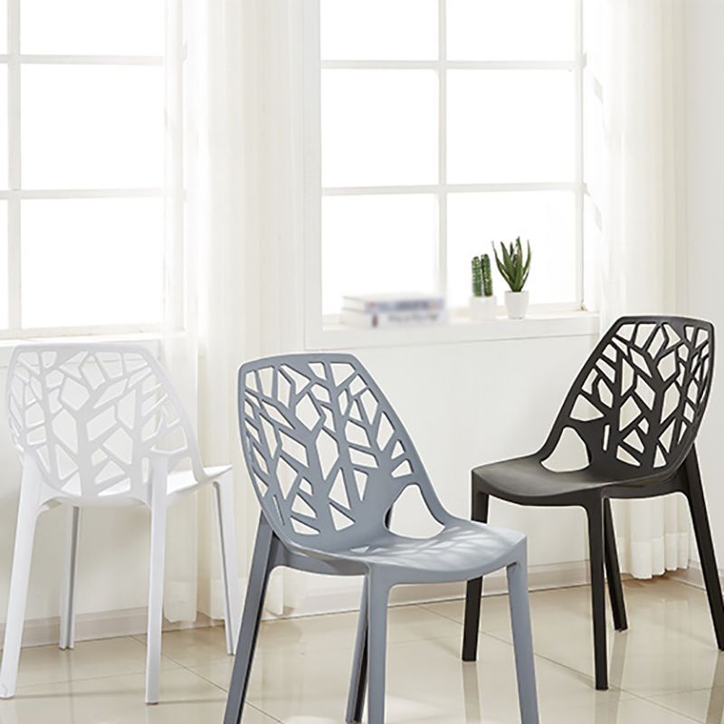 Glam Style Open Back Side Chair Plastic Stackable Dining Chair Clearhalo 'Dining Chairs' 'Dining Tables & Seating' 'dining_chair' 'furn' 'furn_dining_chair' 'Furniture' 'furniture_dining_chair' 'Kitchen & Dining Furniture' 1200x1200_2ecbb9d4-41de-42e8-9cd9-281f662e8489