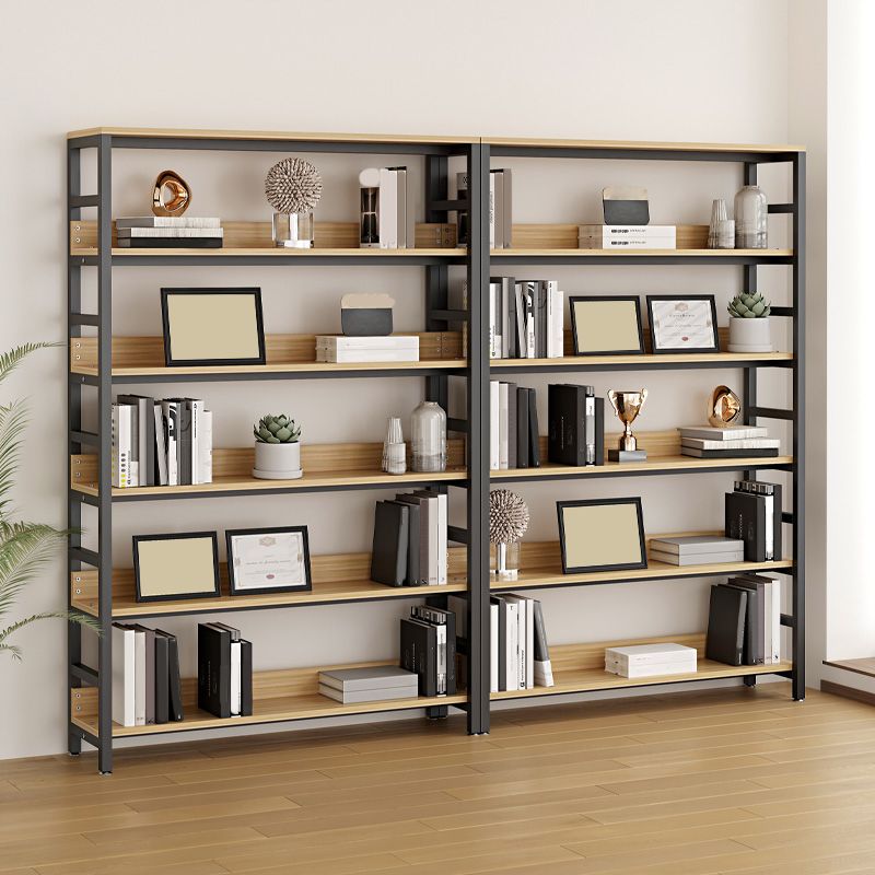Black Modern Open Back Shelf Bookcase Shelves Included for Home Office Clearhalo 'Bookcases' 'furn' 'furn_bookcases' 'Furniture' 'Office Furniture' 1200x1200_2ecbddc1-0151-4f4c-bef4-f36f6acba8a4