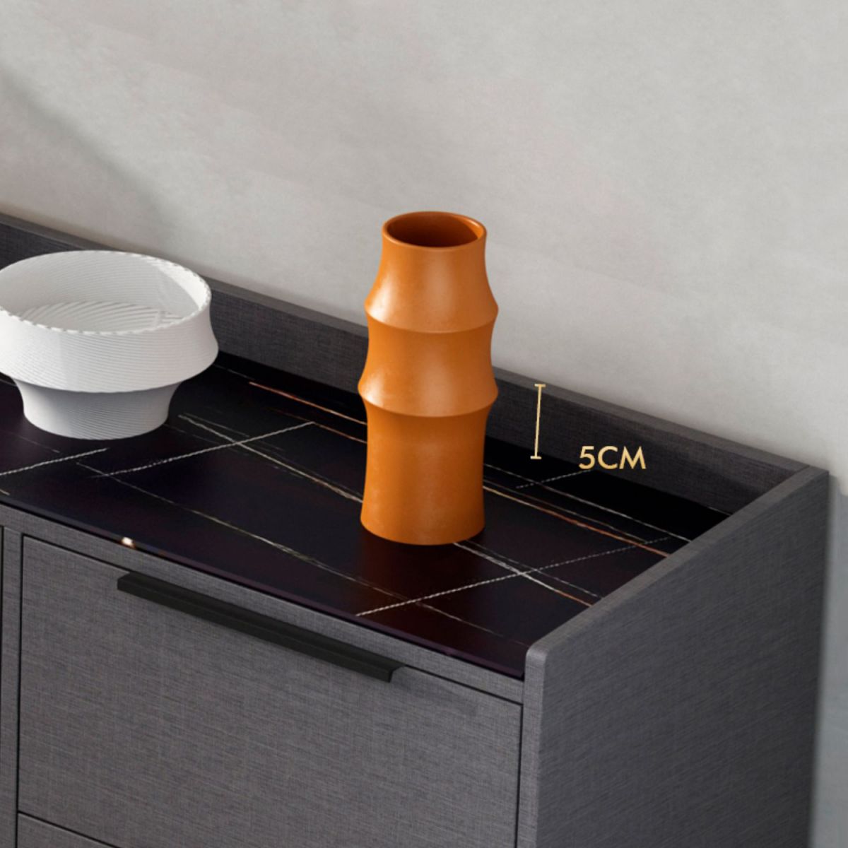 Siete sideboard di pietra sinterizzata in stile moderno con cassetti per soggiorno