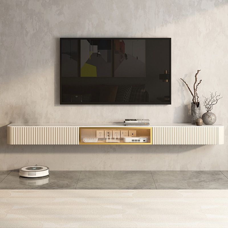 Glam Stone TV Stand Console Wall-mounted TV Media Stand with Drawers for Living Room Clearhalo 'furn' 'furn_tv_stands_entertainment_centers' 'Furniture' 'Living Room Furniture' 'TV Stands & Entertainment Centers' 'TV Stands & Media Storage Furniture' 'tv_stands_entertainment_centers' 1200x1200_2ecc48f0-eaca-420f-a88b-58733e3bd6b0