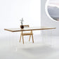Wood Top Dining Table Modern Rectangle Table with Double Pedestal Base Clearhalo 'Dining Tables & Seating' 'Dining Tables' 'dining_table' 'furn' 'furn_dining_table' 'Furniture' 'furniture_dining_table' 'Kitchen & Dining Furniture' 'kitchen' 'kitchen_dining_table' 1200x1200_2ecd13a4-56a9-4527-8b31-520ca84f156b