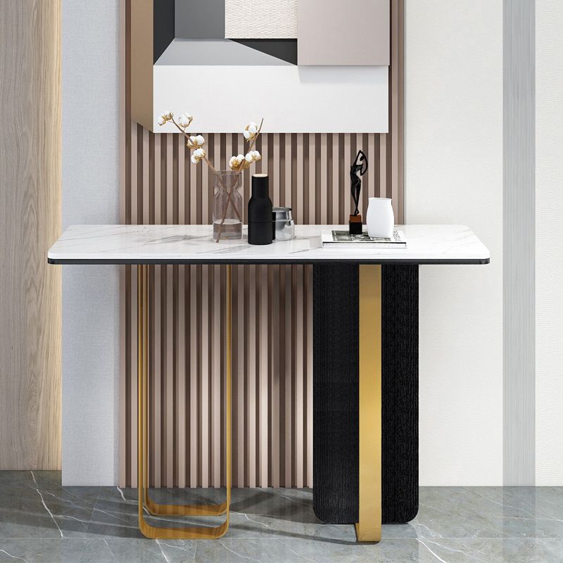 11" W Stone Contemporary Console Table Rectangle Console Sofa Table