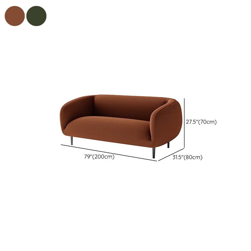 Contemporary Wool Standard Sofa with Tight Back and Tuxedo Arm