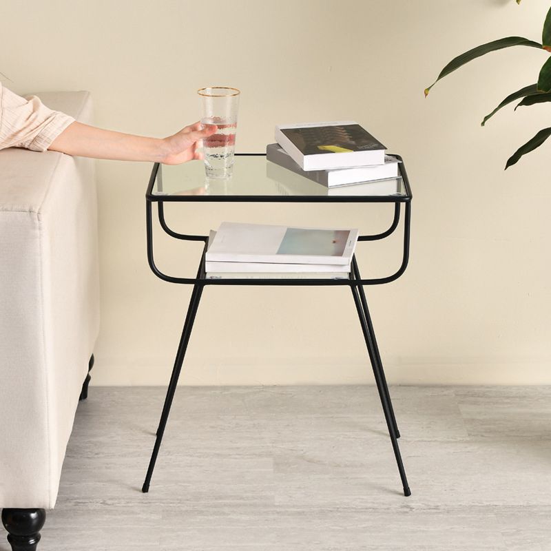 Armoire de chevet en métal de lit contemporain pour chambre à coucher