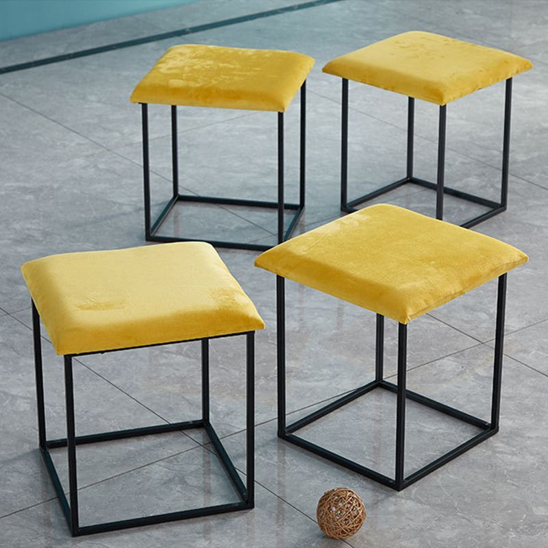 Target de terciopelo moderno Pouf Square con almacenamiento resistente a la mancha de almacenamiento otomano